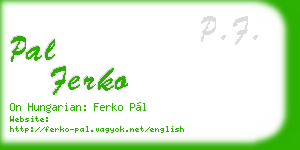 pal ferko business card
